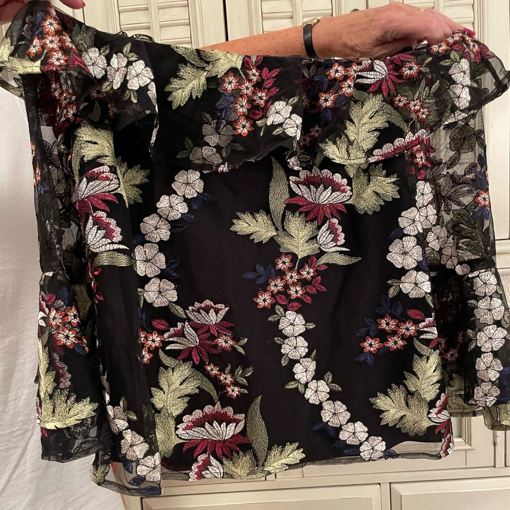 Amanda Uprichard Off The Shoulder Floral Top, L